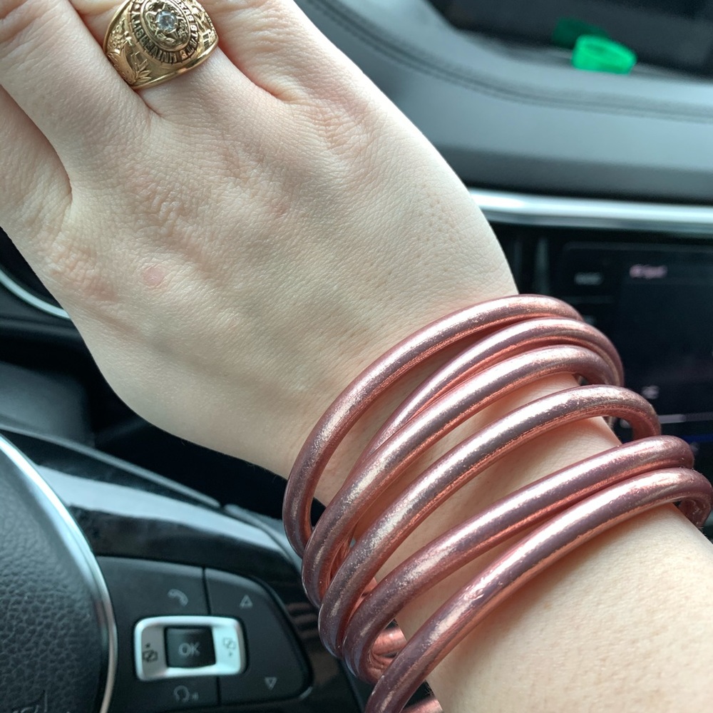 6 ROSE GOLD BUDHA GIRL BRACELETS